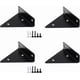 thumbnail image 1 of Black Floating Shelf Brackets with 16 Screws, 4 Pack for Wall Mounting, 1 of 5