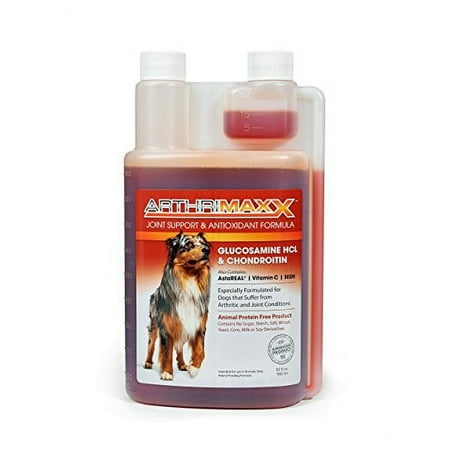 UPC: 0793573225702 | ArthriMAXX Dog Supplement for Joint Inflammation & Arthritis  Naturally Potent Dog Joint Care  Antioxidant Formula with MSM  Chondroitin  Vitamin C  & Glucosamine For Dogs  32 fl oz vegetable 32 FL oz