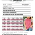 thumbnail image 4 of LANREMON Plus Size Tops for Women Short Striped Sleeve Loose T Shirts Fashion Crew Neck Lightgray Blouse Tee Size 24 Plus, 4 of 5