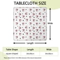thumbnail image 2 of White Cow Black Spot Bow Pattern Square Fitted Tablecloth with Elastic Edge,Square Table Cover,Washable Elastic Table Cover for Home Kitchen Party Decor 34"x34", 2 of 6