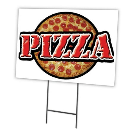SignMission C-1824-DS-Pizza 18 x 24 in. Pizza Yard Sign & Stake