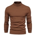 thumbnail image 4 of Autumn and winter thickened warm sweater men's slim men's sweater men's multi-color sweater - floral camel - M suitable for 55-65kg, 4 of 7