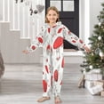 thumbnail image 6 of Soft Big Kids Onesie Pajamas Cozy Loose-Fit Jumpsuits for kids with Pockets for Christmas Lounge & Play Red Mushrooms Pattern, 6 of 8