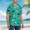 thumbnail image 5 of Goofa Sushi Hawaiian Shirt for Men, Unisex Summer Beach Casual Short Sleeve Button Down Shirts,Aloha Tropical Floral print shirt-3X-Large, 5 of 9