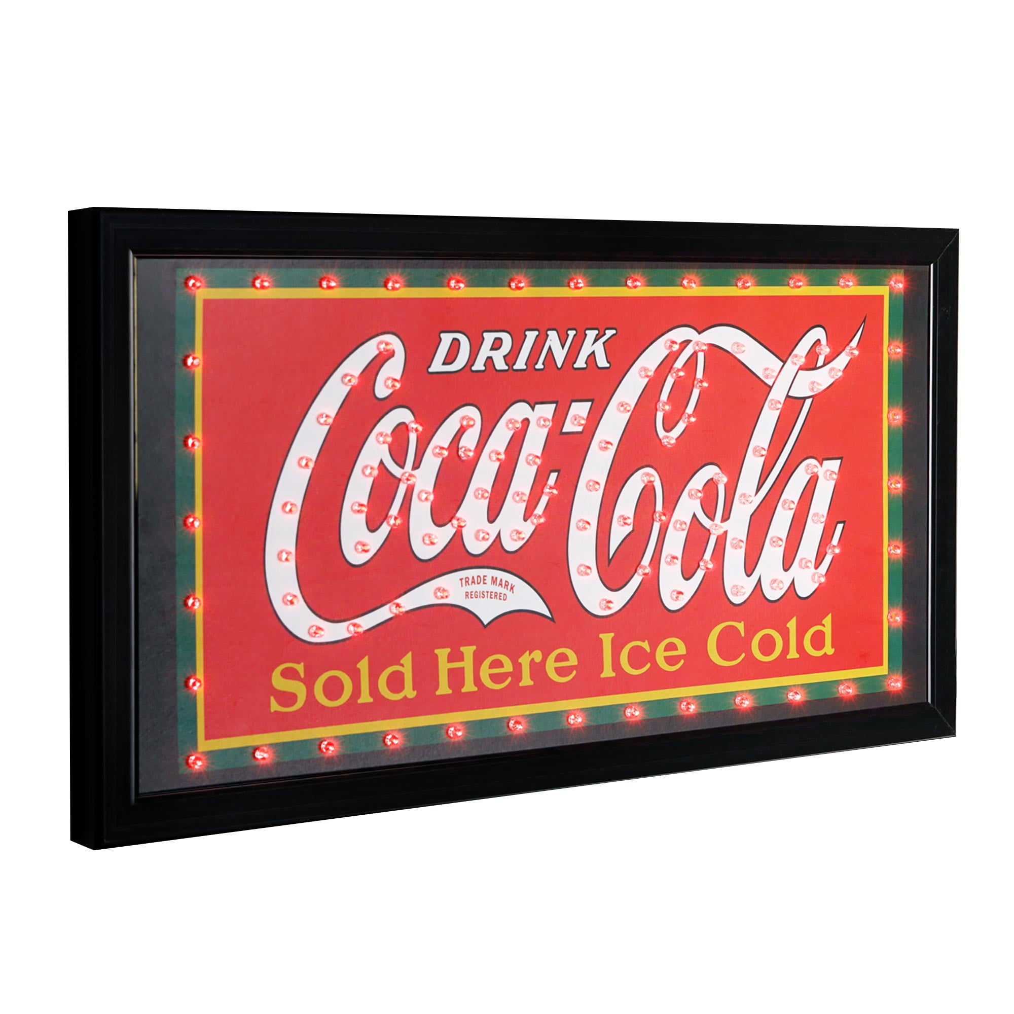 Officially Licensed Coca Cola Framed Flashing LED Marquee Wall