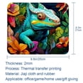 thumbnail image 5 of Chameleon Square Desk Mat, 8.3x9.8 Inch, Non-Slip Rubber Bottom, Printed, Suitable for Office and Gaming - Gaming Mousepad and Mouse Pad, 5 of 6