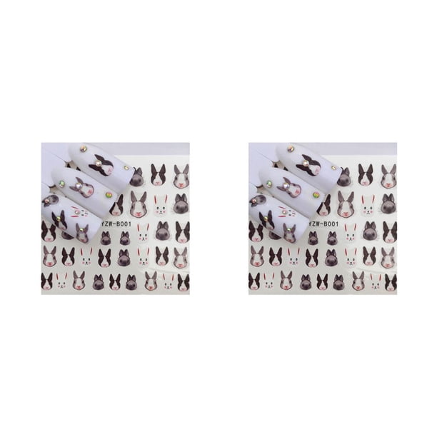 Qarigey Multi patrón de dibujos animados Animal Nails Art Sticker 3D Nail Wrap Sticker Tips DIY Manicura Stickers Tool Type4 NO4 Qarigey CBP054214