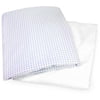 Seed Sprout Basics 2-Pack Crib and Toddler Sheet Sets, Blue Gingham and Solid White