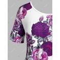 thumbnail image 3 of Camiseta Swing Talla Extra Estampado Rosa Rosegal  Camisetas tallas grandes, 3 of 5