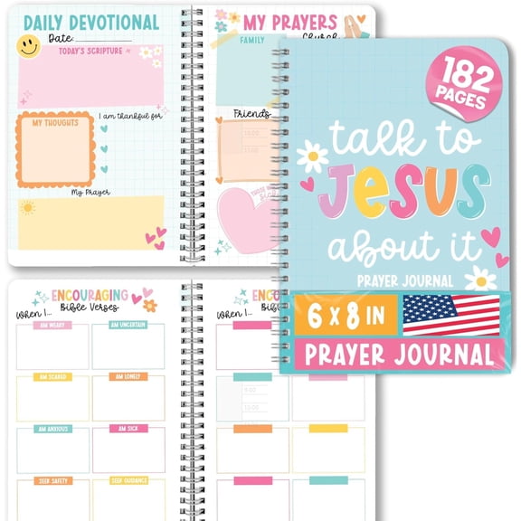 Prayer Journal Notebook - Guided Prayer Journal for Woman, Daily Praying Journals for Women, Devotional Notebook and Spiritual Journals for Women, Christian Gift Set for Faith Journaling