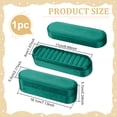 thumbnail image 2 of Velvet Small Multiple Ring Box Teal Color Oval Jewelry Organizer 7.13x2.2x2.24 Inch with Soft Velvet Lining, 2 of 5