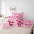 thumbnail image 6 of Homewish Sweet Cherry Bowtie 7-Piece Twin Bedding Sets,Cute Ribbon Bowknot Bedding Comforter Set,Pink Bow Tie Sheet Sets For Girl Kids,Breathable Home Decor Reversible, 6 of 8