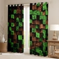 thumbnail image 2 of Castle Fairy Pixelated Miners Game Curtains Pack of 2 (42x84 Each),Grid Curtains Blackout, 2 of 6