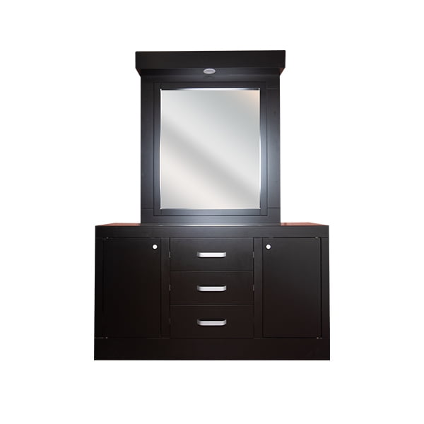 Tocador muble para recamara con espejo Monaco Chocolate R21 R21 Muebles Monaco funcional tocador