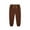 Brown, variant on Bellafa Toddler Boys Baggy Sweatpants Elastic High Waist Drawstring Cuffs Jogger Kids Casual Cotton Fall Winter Solid Color Pants