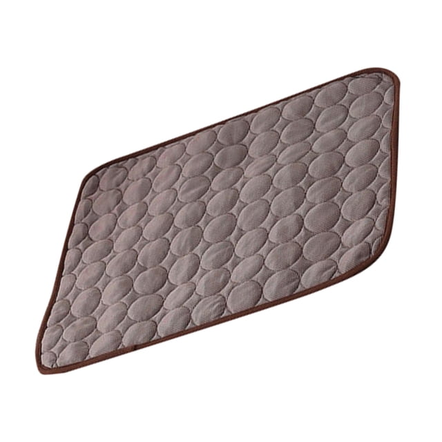 Methold Estera fría de verano para mascotas, cama para perros y gatos, almohadilla de Gel fría para interiores, estera de fibra viscosa Suministros para perros Café 70*55cm
