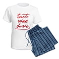 thumbnail image 5 of CafePress - Time To Wine Down Women's Light Pajamas - Women's Short Sleeve Print T-Shirt and Pants Light Cotton Pajama Set, 5 of 7