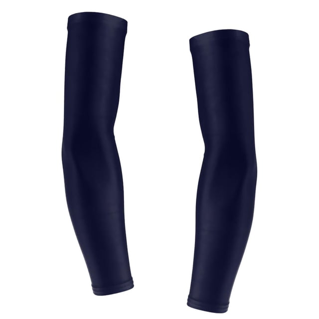 1 par elástico fútbol baloncesto gimnasio protección solar brazo mangas cubierta M M Navy Cola Cubierta de mangas de brazo de baloncesto