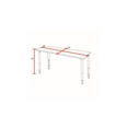 thumbnail image 4 of Regency Kee 48 x 24 in. Height Adjustable Classroom Activity Table- Neo Walnut Top & Grey Base, 4 of 7