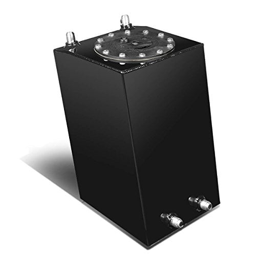 DNAMotoring ALU-FT-B-BF-3G-BK Aluminum Bottom-Feed Fuel Cell Gas Tank, 3 gal