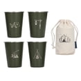 thumbnail image 1 of Taza de Acero inoxidable Ticfox 4 Uds 350ML verde para barbacoa cerveza viaje al aire libre, 1 of 14