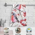 thumbnail image 4 of Watercolor Winter Red Birds Hand Towels 2 PCS, Berry Xmas Kitchen Towel Ultra Soft and Highly Absorbent,Decorative Fingertip Face Towel for Bathroom Hotel, 28.3"x14.4", 4 of 5