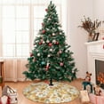 thumbnail image 7 of Sikiie Retro 70s 60s Flower 30-48 inches {designName} Print Christmas Tree Skirt Snowman Xmas Tree Skirt with Edge Christmas Decorations for Holiday Party30", 7 of 7