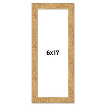 6x17 Frame Beige Real Wood Picture Frame Width 1.25 inches | Interior Frame Depth 0.5 inches |