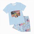 thumbnail image 5 of Toddler Girl Clothes for Independence Day Girls 4 Of July Outfit Set Print Short Sleeve T-Shirt and Shorts Set, 5 of 6