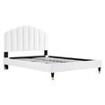 thumbnail image 3 of Modway Daisy Performance Velvet Queen Platform Bed in White, 3 of 7
