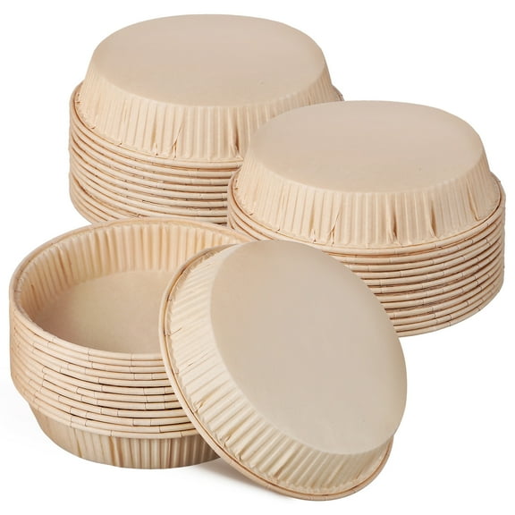 Baking Cups 100 Pcs Paper Mini Tart Pans for Baking 4inch Mini Pie Pans Tins Disposable Dish Egg Tart Molds Oven Safe Tart Cups