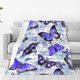 thumbnail image 1 of Fotbe Butterflies Manta de Franela Acolchonada con Estampado, Súper Suave y Esponjosa, Extra Grande para Sofá, Cama, Uso Todo el Año-40"x30", 1 of 7