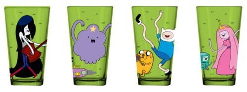 Adventure Time Set of 4 Green Drinking Pint Glasses by Adventure Time