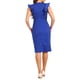 thumbnail image 3 of INSPIRE CHIC Vestido de Trabajo Sin Mangas con Ruffles y Escote en V M Azul Real, 3 of 5