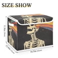 thumbnail image 5 of Yayeee Collapsible Storage Bin with Lid Fabric Closet Decorative Basket with Handles, Black Skeleton, 5 of 7