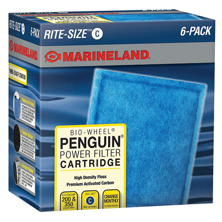 Marineland Penguin Bio-Wheel Power Filter Aquarium Filter Cartridges, Rite-Size C,