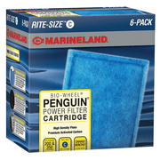 Angle View: Marineland Penguin Bio-Wheel Replacement Power Filter Cartridges 6 Count, for Aquarium Filtration, Rite-Size C