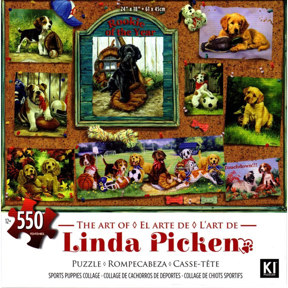 Sports Puppies Collage 550 Piece Puzzle