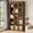 Rustic Brown, variant on 5-Tier Farmhouse Arched Bookcase - 70.87 Inch Mid Century Modern Open Storage Shelving Unit for Home Office Decor (Rustic Brown)