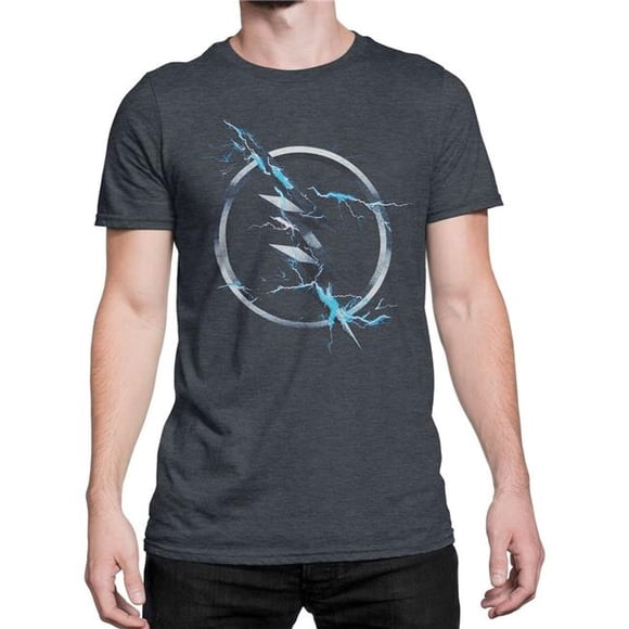 Flash tsflshzoomchrcXXXL Flash Zoom Symbol Charcoal Mens T-Shirt - 3XL