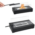 thumbnail image 2 of Pozo de fuego portátil de etanol para chimenea de mesa con protector de viento de vidrio para uso en interiores y exteriores, 2 of 5
