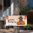 thumbnail image 3 of Happy Thanksgiving Mastiff Welcome Thankful Fall Autumn Pumpkin Landscape Wood Sign Mastiffs Dog Lover Gifts Idea Hanging Wall Home Decor - 02021, 3 of 5