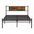 thumbnail image 2 of Queen Size metal platform bed frame,no box spring needed,black for master bedroom, 2 of 14