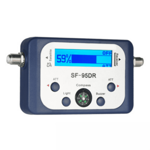 Sf-95Dr Digital Satellite Seeker Tv Signal Receiver With-Compass Fta Dvb Built-In Signal Strength Meter With Blue Backlight