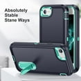 thumbnail image 6 of for iPhone SE Case 2022/2020, iPhone 7/8 Phone Case with Built in Kickstand, Shockproof/Dustproof/Drop Proof Military Grade Protective Cover for Apple iPhone SE/7/8 4.7"(Blue/Cyan), 6 of 14