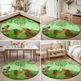 thumbnail image 4 of Round Area Rugs 6Ft, Green St. Patrick's Day Non-Slip Washable Circle Rugs Carpet, Green Lucky Clovers Dog Indoor Outdoor Rug Floor Mats Throw Runner for Bedroom Living Room Bathroom, 4 of 8