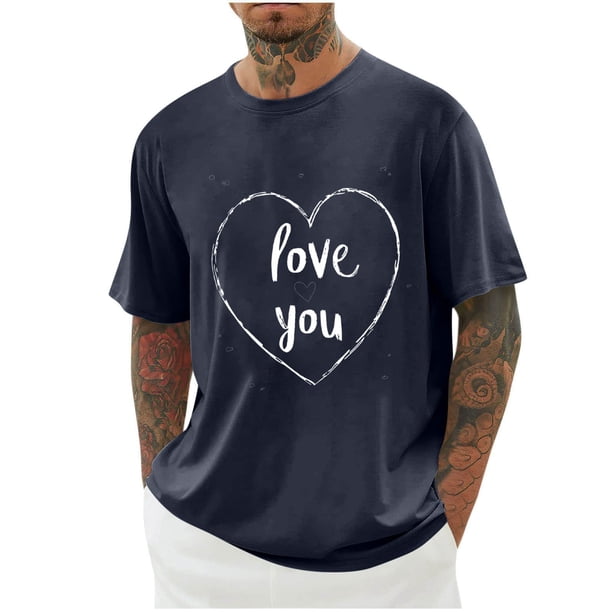 Camisas de Manga Larga para Hombres Imprimir Casual Cuello Redondo Blusa de Manga Corta, Camisas de Lino para Hombres