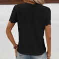 thumbnail image 5 of yunLCZ Casual Tops Discounted Womens Frenchy Summer Tops Crewneck Short Sleeve T Shirts Casual Knit Blouses Top Shirts Breathable casual blouse loose fit, 5 of 7