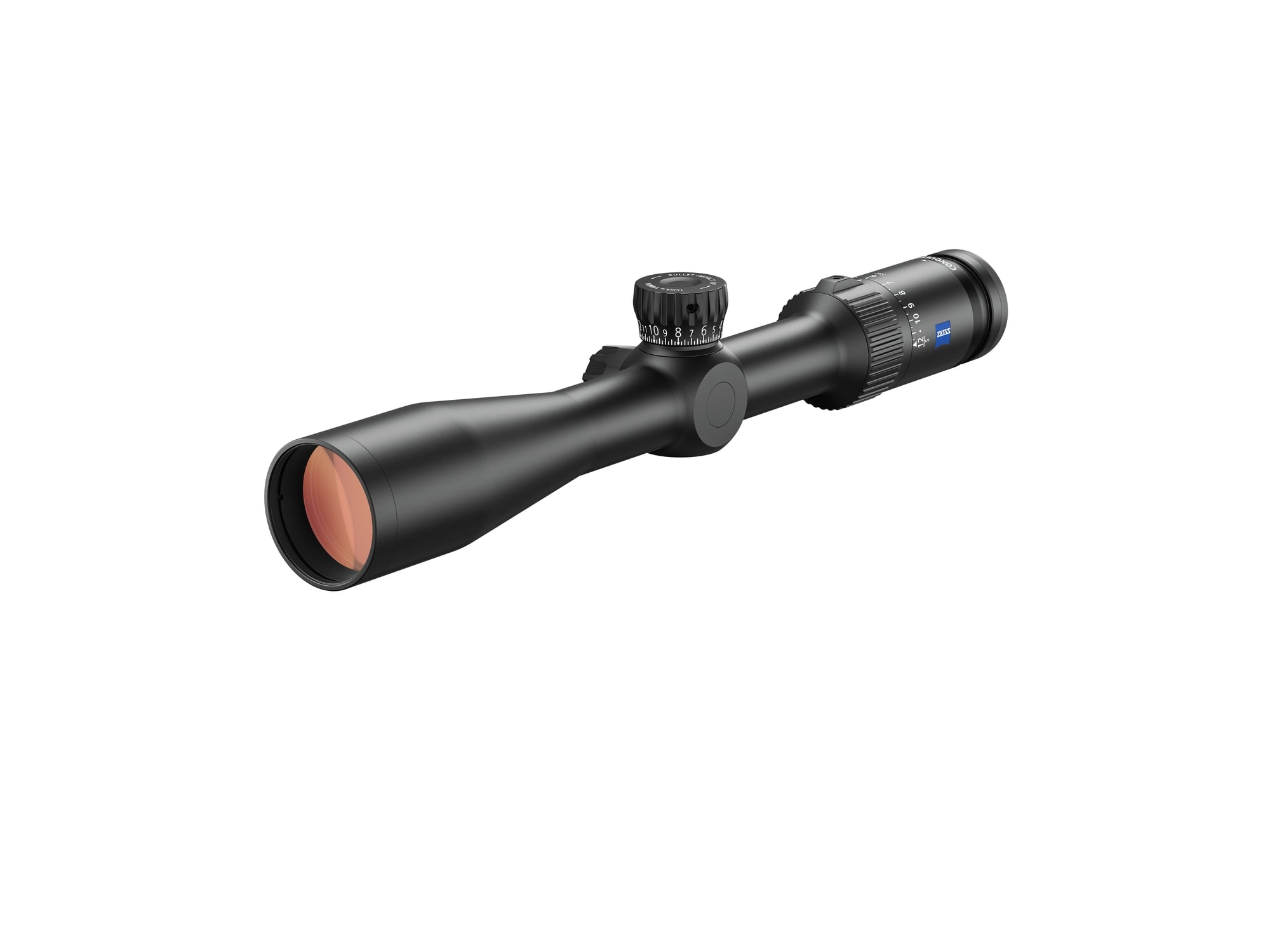 ZEISS Conquest V4 3-12x44 Riflescope with Z-Plex Reticle #20 - External Elevation Turret - Ballistic Stop - Fixed Parallax - .25 MOA