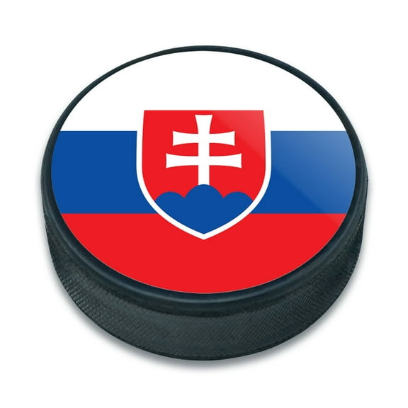 Slovakia National Country Flag Ice Hockey Puck